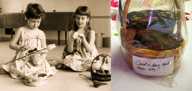 Jean and Carol with Easter Baskets