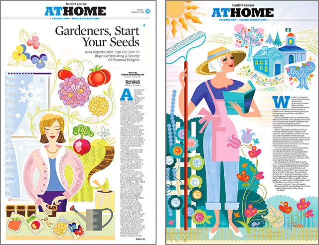 Hartford Courant Home Section Illustrations